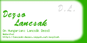 dezso lancsak business card